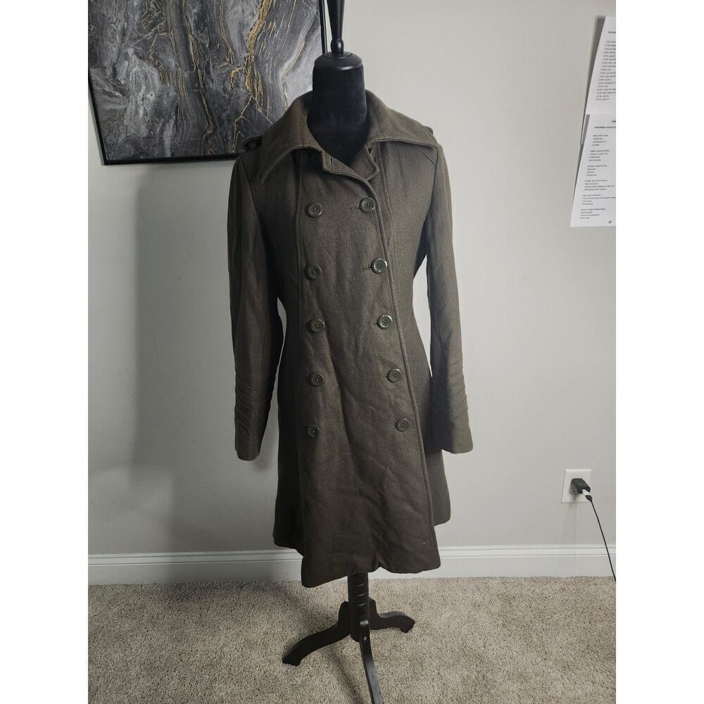 JLO by Jennifer Lopez Olive Green Military Style Coat – Size M